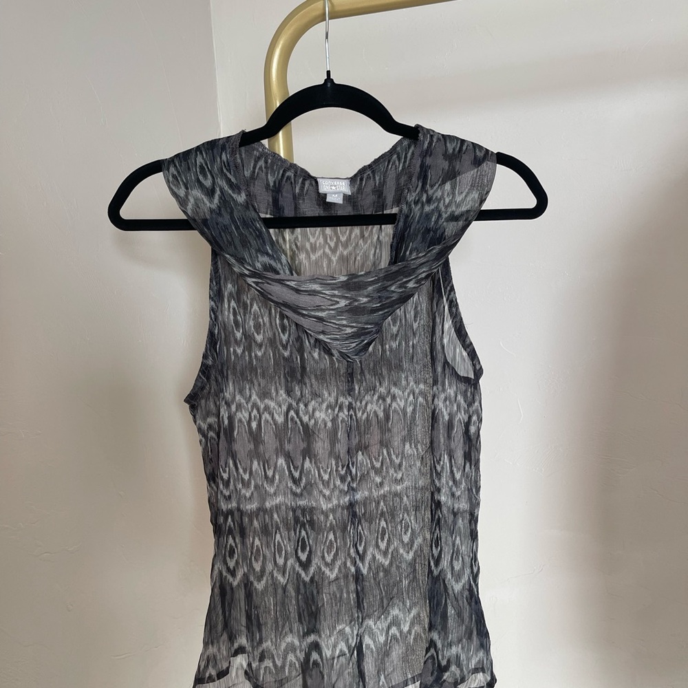 Women cowl tank top size small sheer - Picture 2 of 2